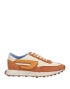 Diesel Woman Sneakers Ivory Size 6.5 Cow Leather, Polyester In White