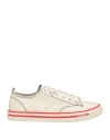 Diesel Woman Sneakers Ivory Size 8.5 Textile Fibers In White