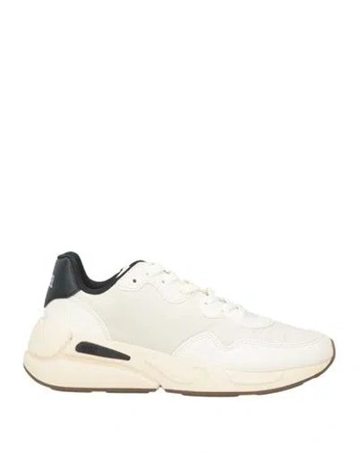 Diesel Woman Sneakers Ivory Size 8 Textile Fibers In White