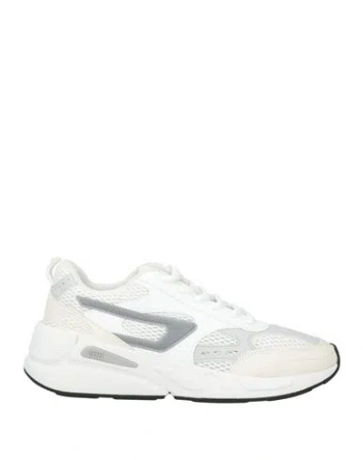 Diesel Woman Sneakers Light Grey Size 8 Textile Fibers In Multi