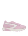 Diesel Woman Sneakers Lilac Size 7.5 Leather, Textile Fibers In Purple