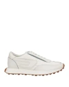 Diesel Woman Sneakers White Size 8 Cow Leather, Polyester
