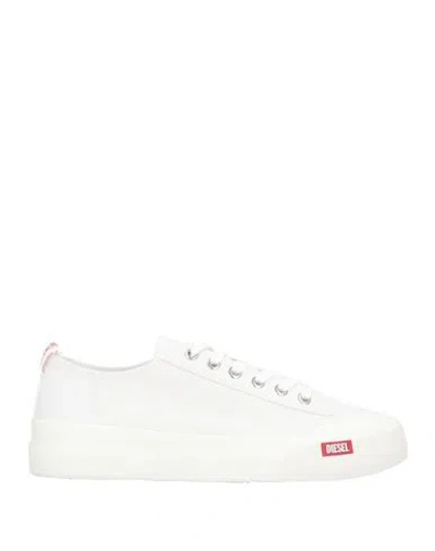 Diesel Woman Sneakers White Size 8 Textile Fibers