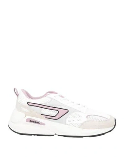 Diesel Woman Sneakers White Size 8 Textile Fibers