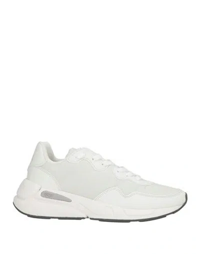 Diesel Woman Sneakers White Size 8.5 Synthetic Material, Textile Fibers