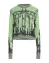 Diesel Inlay M-symi Pullover With Trompe L'oeil In Green