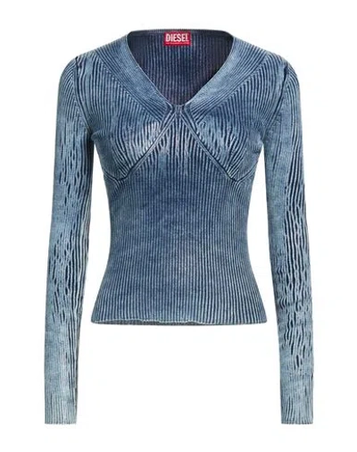 Diesel Woman Sweater Blue Size L Cotton