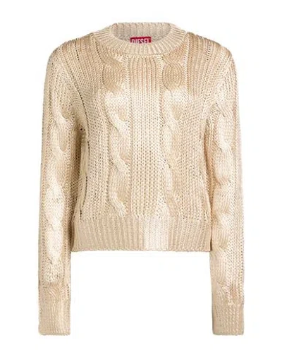 Diesel Woman Sweater Gold Size M Polyester