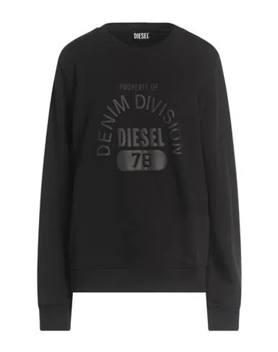 Diesel Woman Sweatshirt Black Size L Cotton