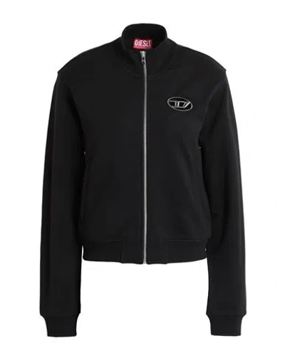 Diesel Woman Sweatshirt Black Size L Cotton