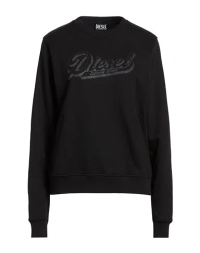Diesel Woman Sweatshirt Black Size L Cotton