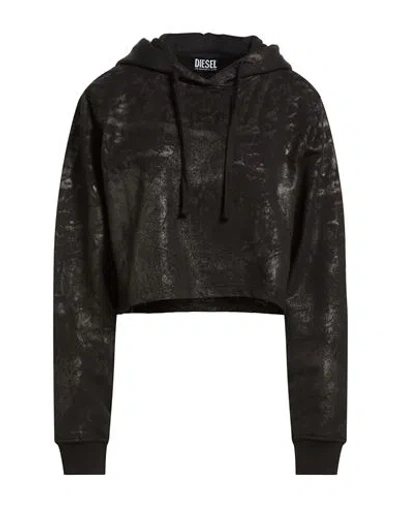Diesel Woman Sweatshirt Black Size L Cotton, Elastane