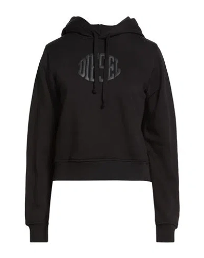 Diesel Woman Sweatshirt Black Size L Cotton, Elastane