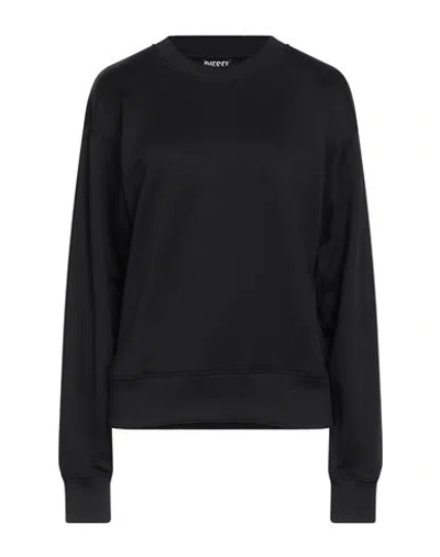 Diesel Woman Sweatshirt Black Size M Nylon, Cotton