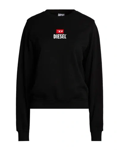 Diesel Woman Sweatshirt Black Size S Cotton