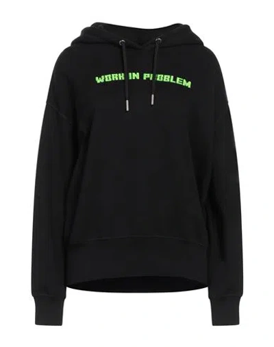 Diesel Woman Sweatshirt Black Size S Cotton, Modal