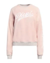 Diesel Woman Sweatshirt Blush Size L Cotton, Elastane In Pink