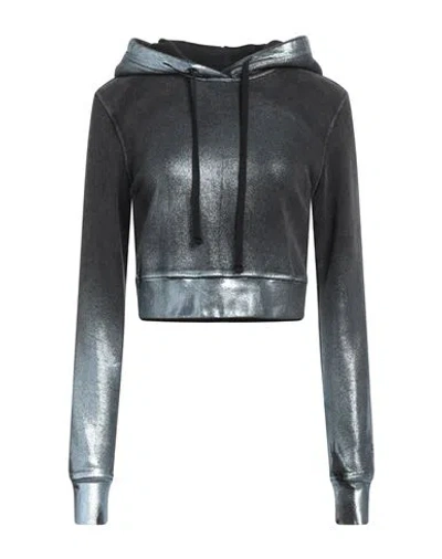 DIESEL DIESEL WOMAN SWEATSHIRT CHARCOAL SIZE L COTTON