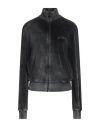 Diesel Woman Sweatshirt Charcoal Size L Cotton, Nylon In Grey