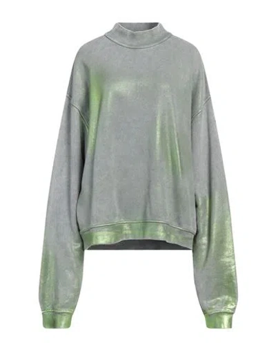 Diesel Woman Sweatshirt Grey Size L Cotton, Elastane