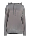 Diesel Woman Sweatshirt Grey Size L Viscose, Cotton, Elastane In Grey