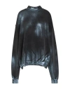 Diesel Woman Sweatshirt Lead Size L Cotton, Elastane In Grey