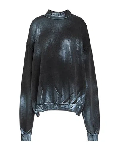 Diesel Woman Sweatshirt Lead Size L Cotton, Elastane In Grey