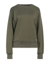 Diesel Woman Sweatshirt Military Green Size S Nylon, Cotton In Green
