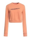 Diesel Red Tag Embossed Logo Crop F-slimmy-ind Crew-neck Sweatshirt In Orange