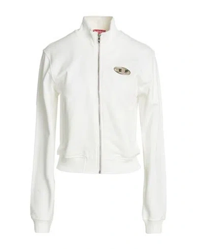 Diesel Woman Sweatshirt White Size Xs Cotton