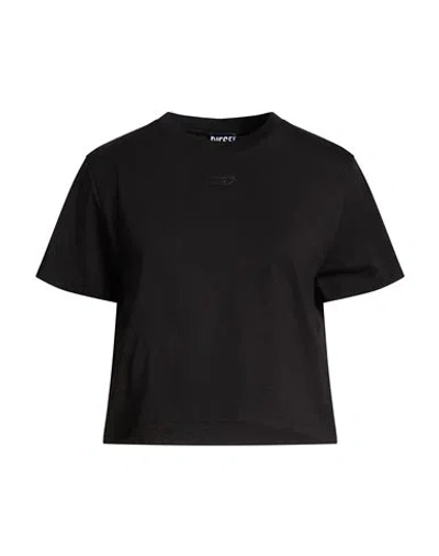 Diesel Woman T-shirt Black Size L Cotton