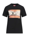 Diesel Red Tag Cotton T-regs-n3 Crew-neck T-shirt With Print In Black