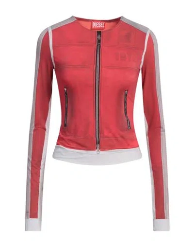 Diesel Woman T-shirt Brick Size M Polyamide, Elastane