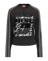 Diesel Woman T-shirt Charcoal Size M Cotton