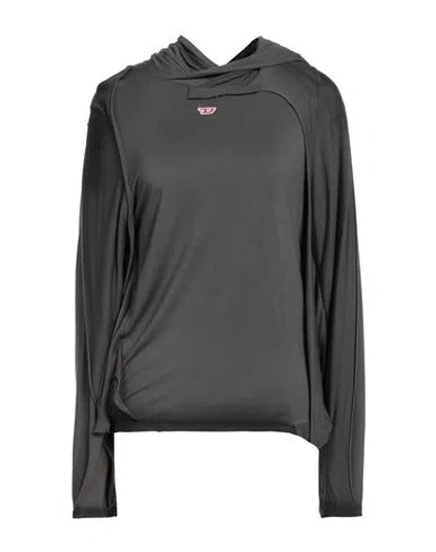Diesel Woman T-shirt Dark Green Size L Viscose