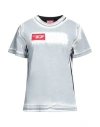 Diesel Creased-paint Cotton T-shirt In White