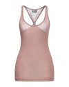 Diesel Woman Tank Top Pastel Pink Size L Modal In Pink