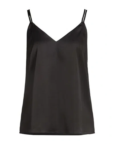 Diesel Woman Top Black Size L Polyester, Elastane
