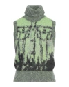 Diesel Woman Turtleneck Light Green Size M Mohair Wool, Nylon, Wool