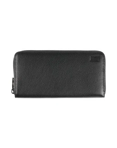 Diesel Woman Wallet Black Size - Cow Leather, Zinc Alloy