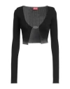 Diesel Woman Wrap Cardigans Black Size M Cotton