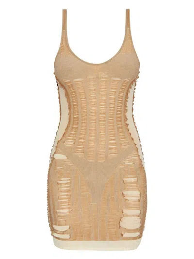DIESEL WOMEN'S 100% COTTON NATURAL DRESS