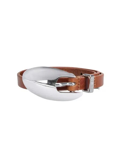 Diesel Women's 100% Leather Belt In Brown