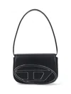 Diesel Black Leather 1dr Shoulder Bag In Black
