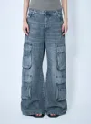 Diesel 'd-sire' Cargo Jeans In Gray