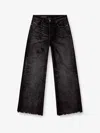 Diesel Jeans Wide Leg Effetto Consumanto In Black