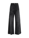 Diesel Black Cotton Relaxed Fit Jeans In Black
