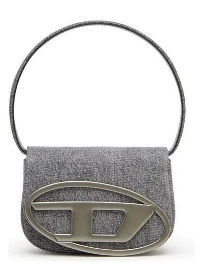 Diesel Women's 1dr Bleached Denim Bag In Grey