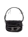 Diesel 1dr Bag In Jeans Canvas With Crystals