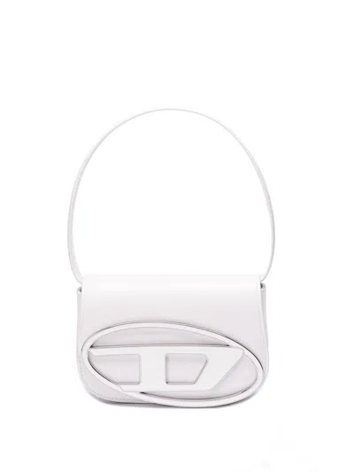 Diesel Women `1dr` Iconic Shoulder Bag In Nappa Leather In White
